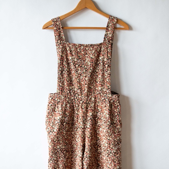 Compania Fantastica Floral Wide Leg Cotton Dungarees Overalls - Picture 2 of 11